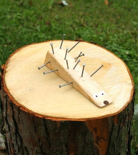 Adorable Woodworking Craft For Kids Use A Hammer And Nails To Make