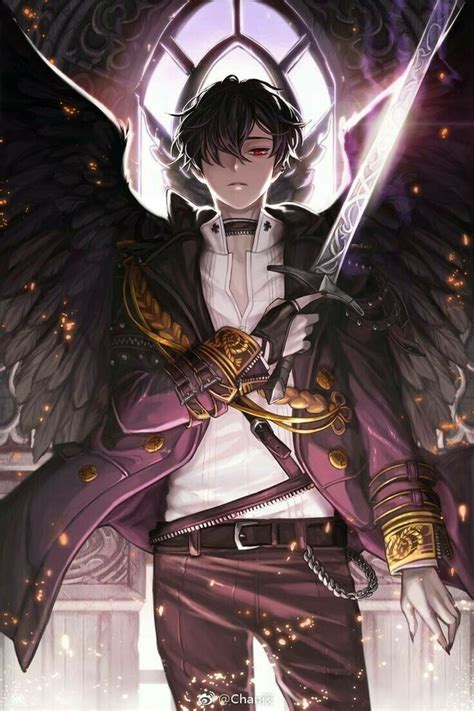 Anime Boy With Black Wings Dark Anime Guys Anime Demon Boy Cute