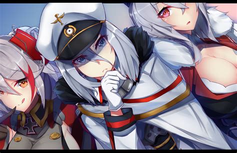 Safebooru 3girls Q Aiguillette Armpit Cutout Azur Lane Bangs Black