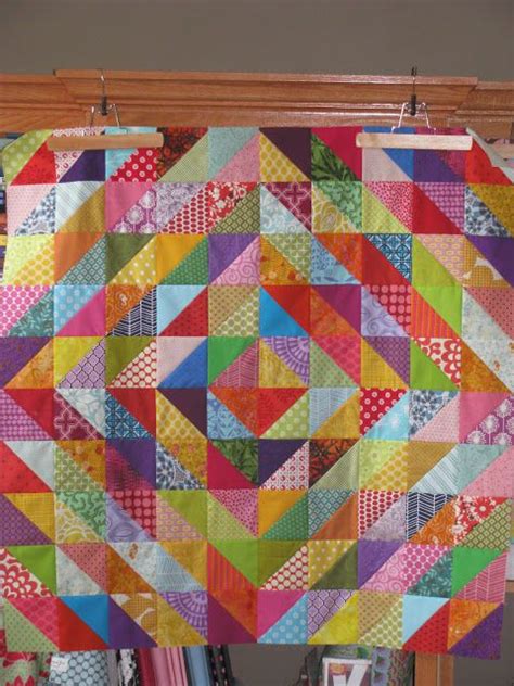 Colorful Scrappy Hst Quilt Scrappy Quilt Patterns Scrappy Quilts Easy