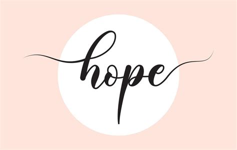 Hope Word Handwritten With Custom Calligraphy Creative Word For