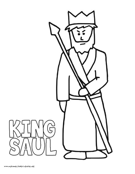 David Spares Saul Coloring Page Coloring Pages