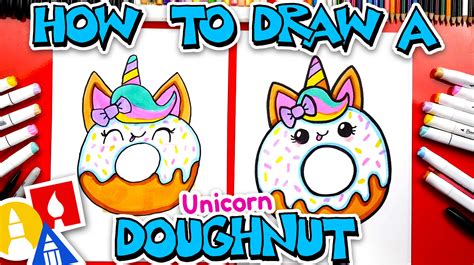 How To Draw A Cute Unicorn Doughnut Art For Kids Hub