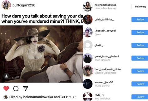 Lady Dimitrescu Herself Helena Mankowska Liked My Post Meme Credit To Dr SFM From Helena