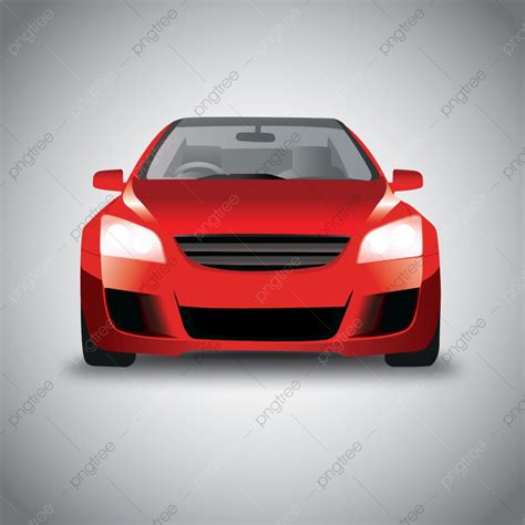 Car Front View Vector Art Png Vector Sports Red Car Front View