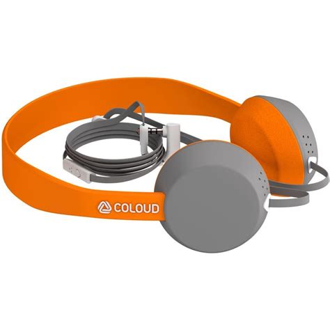 Coloud Knock Grey Orange Wired Headphones Headphone Knock Knock