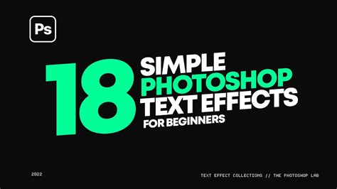 Photoshop Text Effect Compilation 18 Simple Text Effects For Beginners