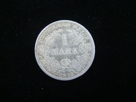 Germany 1875 A Silver 1 Mark Vf Km7 11123 Ebay