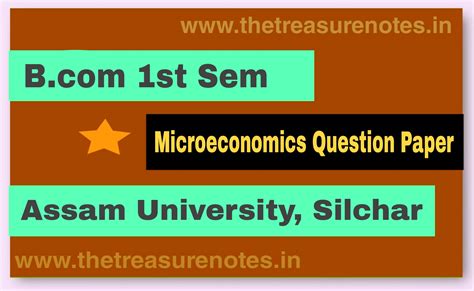 Microeconomics Question Paper Aus Tdc B Com St Sem Assam
