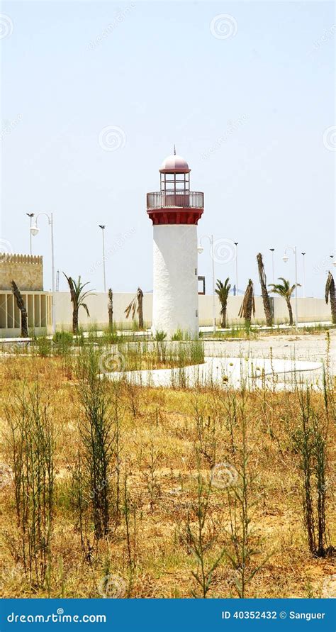 Lighthouse At The Port Of La Goulette Tunisia Stock Photo Image Of