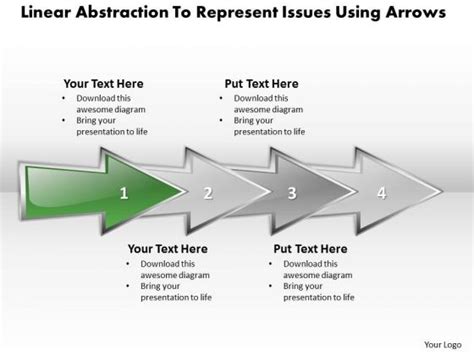 Ppt Linear Abstraction To Represent Business Issues Using Arrows