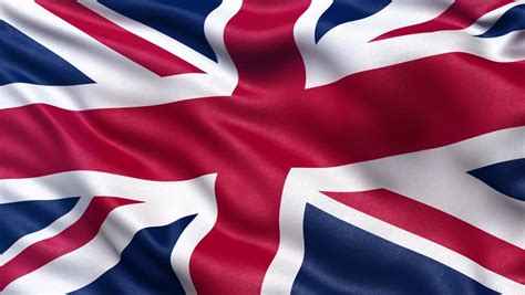 Flag Of England Waving In The Wind Highly Detailed Fabric Texture