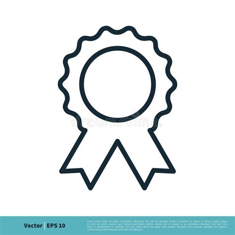 Award Ribbon Rosette Vector Logo Template Illustration Design Vector