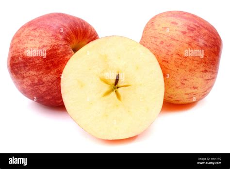 Fresh Gala Apple Isolated On White Background Stock Photo Alamy