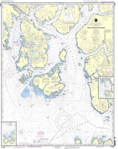 Noaa Nautical Chart 17434 Revillagigedo Channelryus Bayfoggy Bay