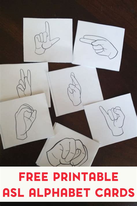 Free Printable American Sign Language Alphabet Flashcards Sign