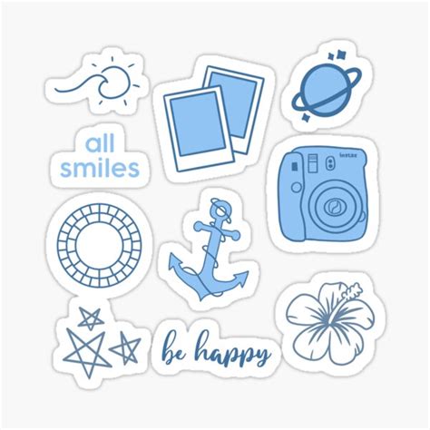 We're talking about doubling down and getting those stickers nice. Blue Aesthetic Pack Stickers | Redbubble