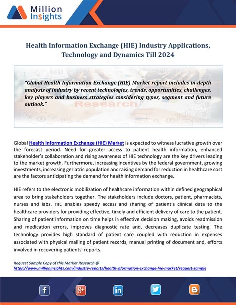 Ppt Health Information Exchange Hie Industry Applications