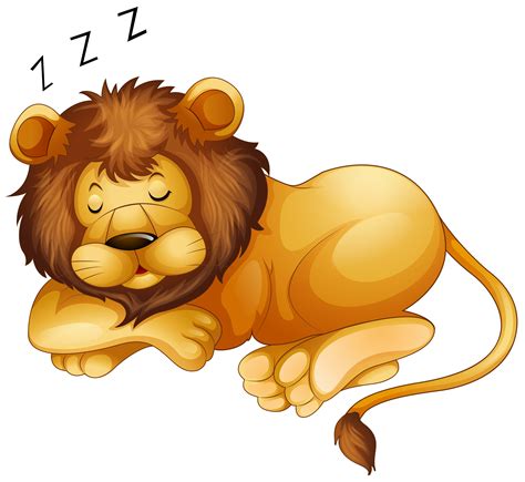 Sleeping Lion Vector Art Icons And Graphics For Free Download