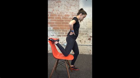 Standing Hip Flexor Stretch Chair P Rehab