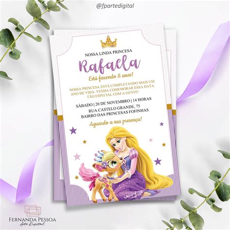 Convite Digital Rapunzel Enrolados Elo7 Produtos Especiais