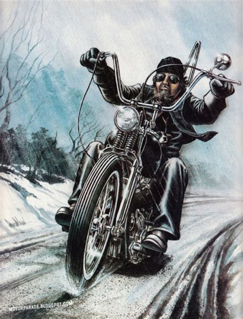 Motorparade Harley Davidson Artwork Biker Art David Mann Art