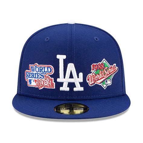 Los Angeles Dodgers New Era Mlb Champions Patch 59fifty Fitted Hat B