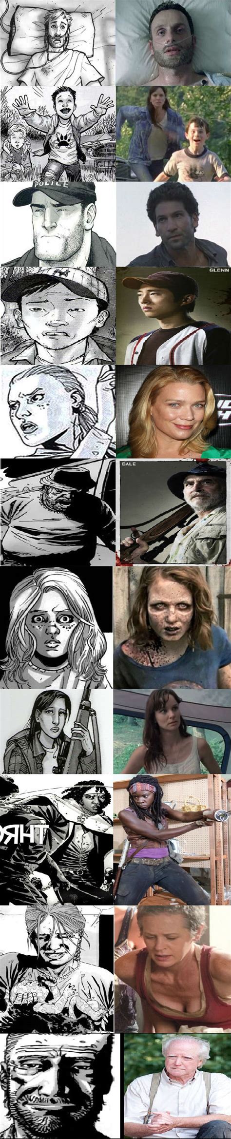 Walking Dead Character Comparisons Tv Show Vs Comic Books Imgur