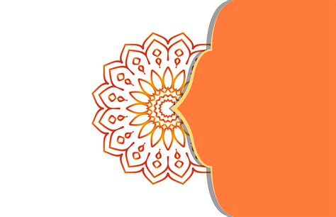 Mandala Orange Art Gráfico Por Icrownstudio · Creative Fabrica