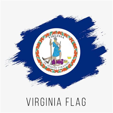 Plantilla de diseño de bandera vectorial de virginia del estado de ee uu bandera de virginia
