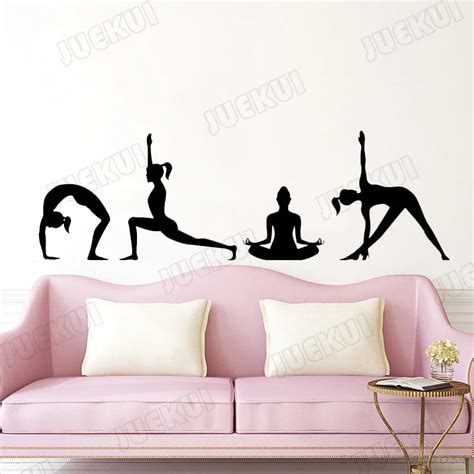 Magical Difficult Yoga Poses Wall Decal Vinyl Sticker Adhesives Poster