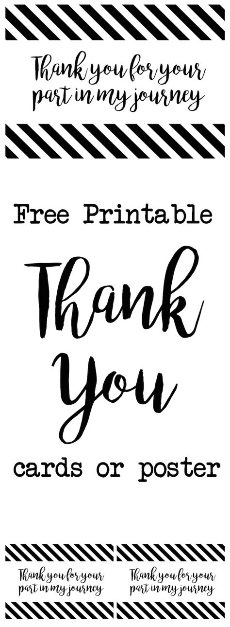 Thank You Cards Or Poster Thank You For Your Part In My Journey Paper Trail Design