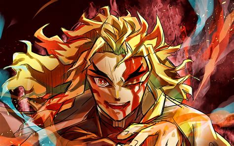 Demon Slayer Tiger Kyojuro Rengoku On Fire Anime HD Wallpaper Peakpx