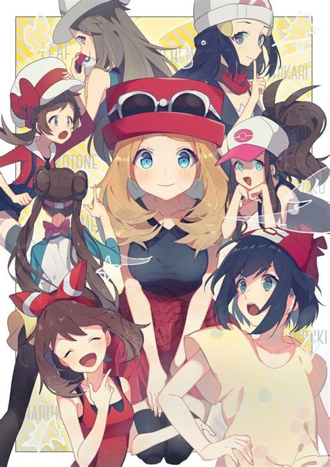 Pokemon Female Protagonists Pokemon Waifu Anime Pokemon Characters