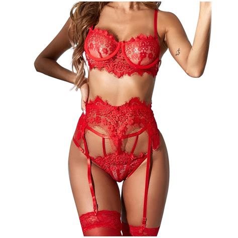 Buy Womens Sexy Lingerie Set Lace Corset Bustier Teddy Bodysuit Garter Babydoll Suspender Belt