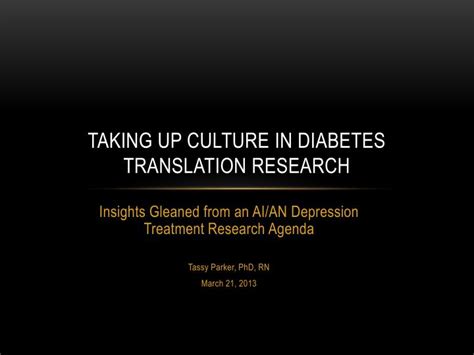 ppt taking up culture in diabetes translation research powerpoint presentation id 2471571