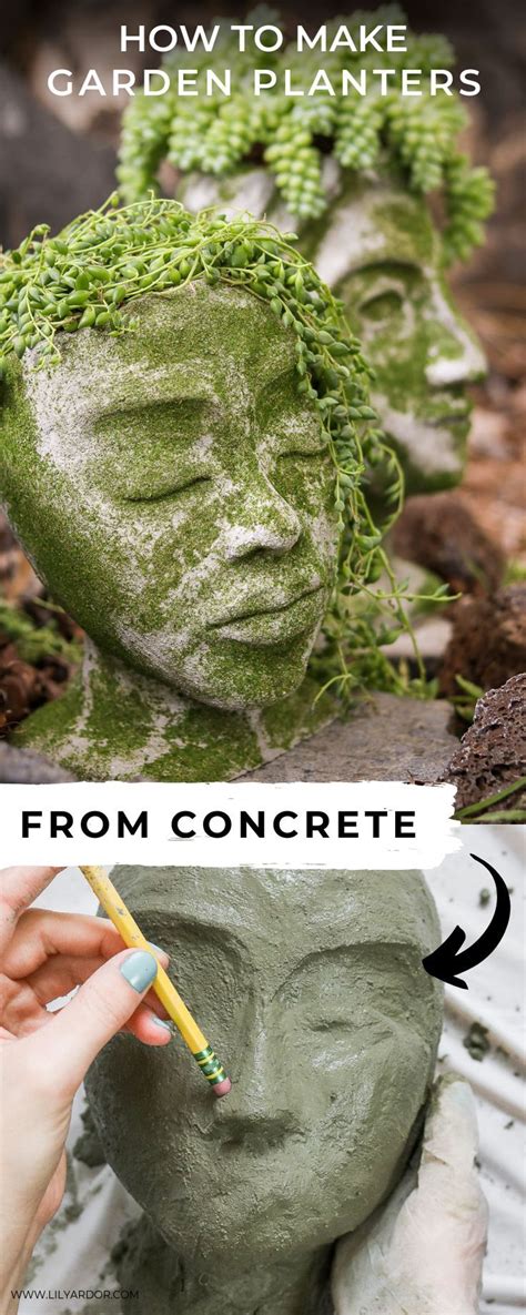 Diy Concrete Head Planters Classic Guides