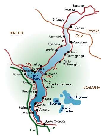Lago Maggiore Mappa Turistica