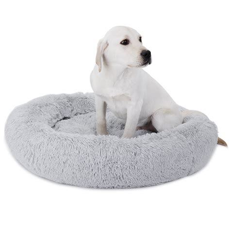 Zeny 30 Calming Ultra Soft Shag Faux Fur Dog Bed For Medium Small Dogs