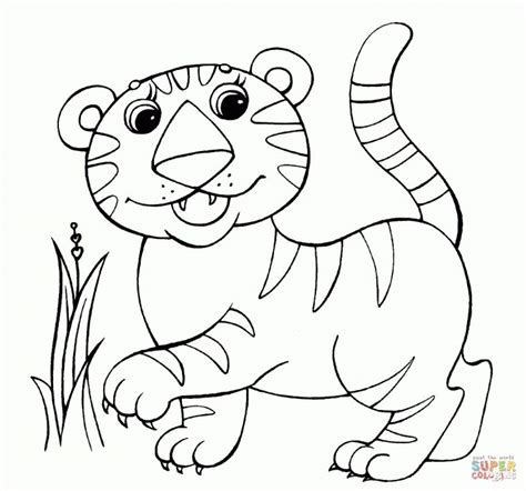 Coloriage Bébé Tigre Tigreau Coloriages À Imprimer Avec Coloriage