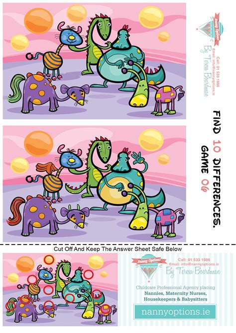 Games For Kids Find 10 Differences Game 6 Nanny Options By Teresa