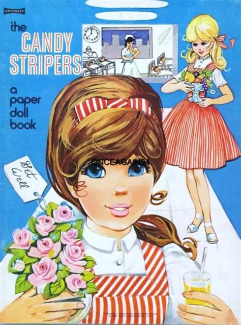 Vintage Uncut 1963 Candy Stripers Paper Dolls1 Reproductioncute