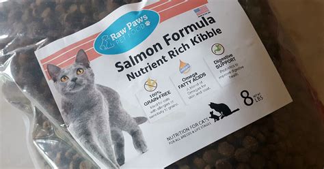 I buy my dogs food from here regularly! Raw Paws Cat Food Salmon Kibble | Mama Likes This