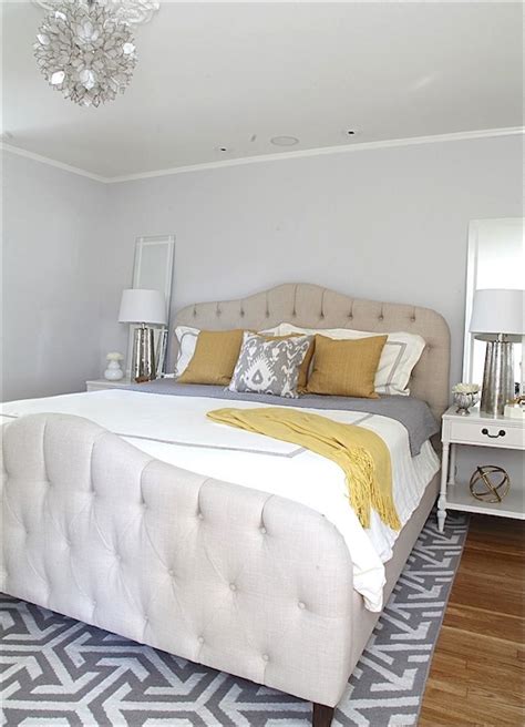 Yellow And Gray Bedroom Contemporary Bedroom Benjamin Moore