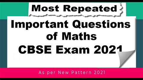 Important Questions Of Maths For Class 10 With Solutions 🎬 Repeated