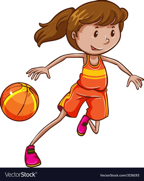 A Female Basketball Player Royalty Free Vector Image