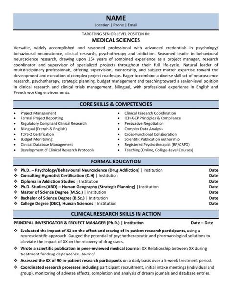 Medical Sciences Student Resume Template Premium Resume Samples And Example