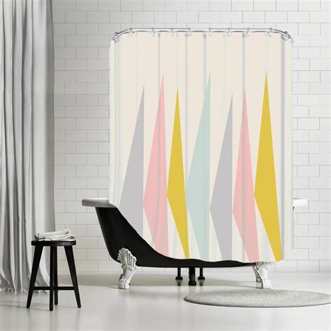 Pastel Triangle Shower Curtain Laundry In Bathroom Washroom Live Life Triangle East Urban