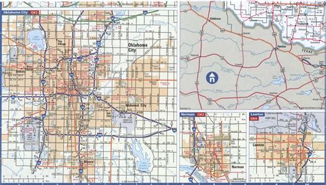 Map Of Oklahoma Western Free Highway Road Map Ok With Cities Towns