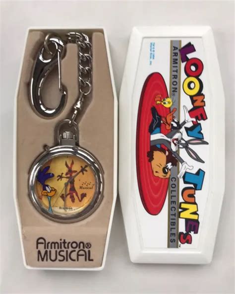 Looney Tunes Armitron Musical Pocket Watch Road Runner And Wile E